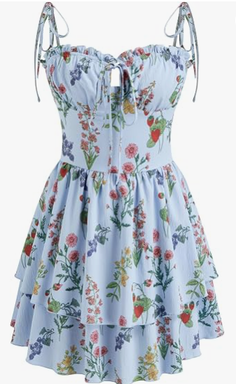 Summer Mini Tank Top Dress with Fine